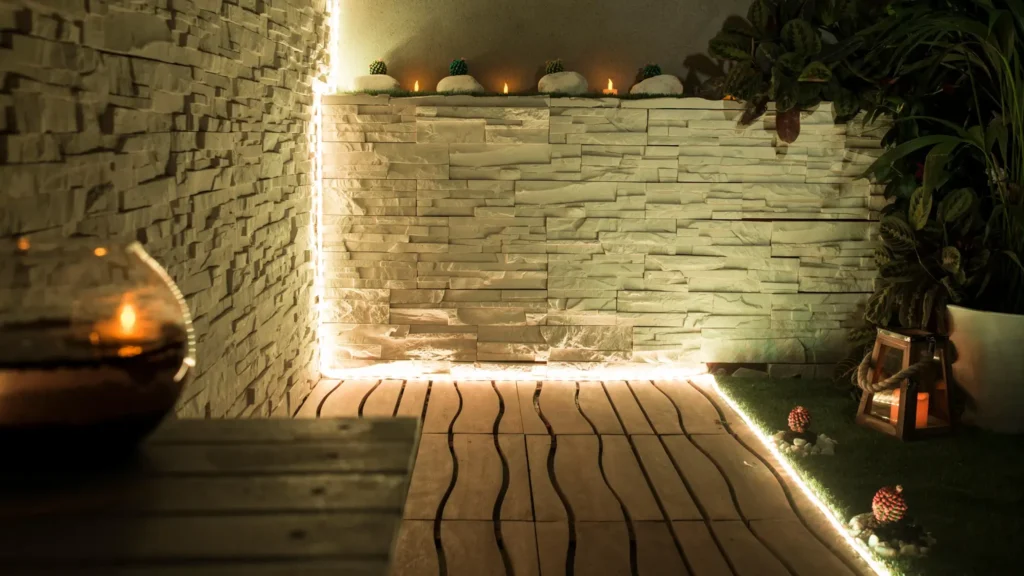 iluminación espacios exteriores
